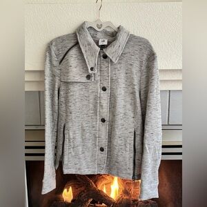 CAbi Roomie #6032 Heathered Light Gray Jacket MEDIUM